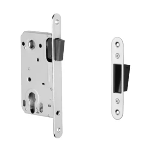 Magneetslot gepolijst chrome met bijpassende sluitplaat chroom Cilinder