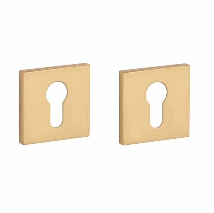 Aprile Comfort cilinderrozetten 53x53x7mm mat goud