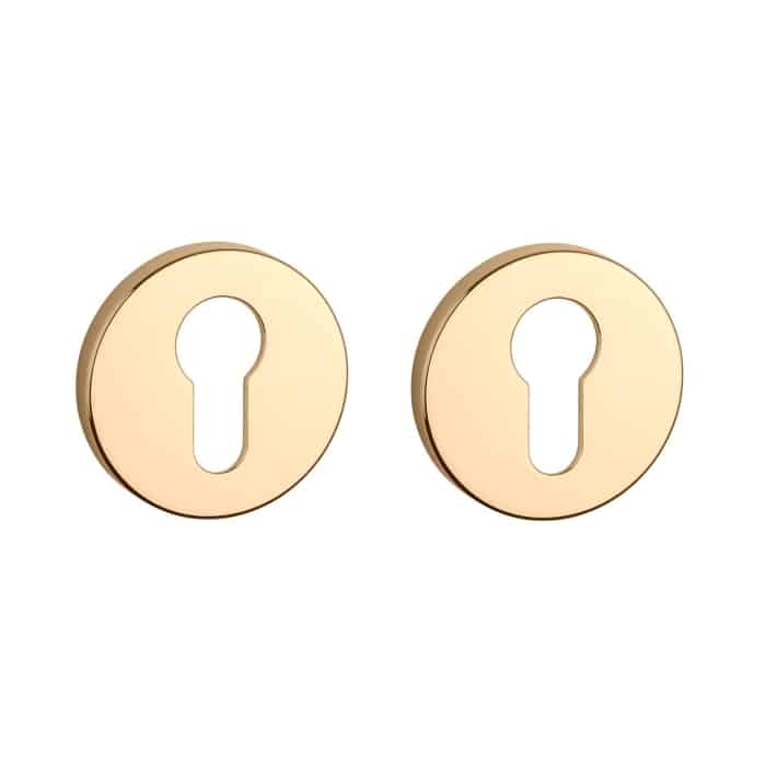 Comfort cilinderrozetten 7mm Ø53mm goud gepolijst PVD