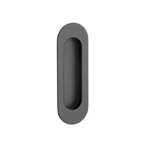 Schuifdeurkom 1717 ovaal - mat zwart 120x40mm