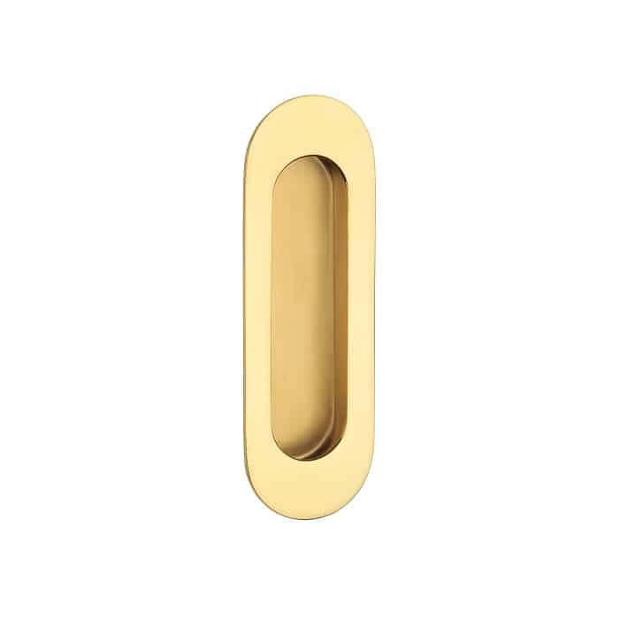 Schuifdeurkom 1717 - ovaal 120x40mm - Goud PVD