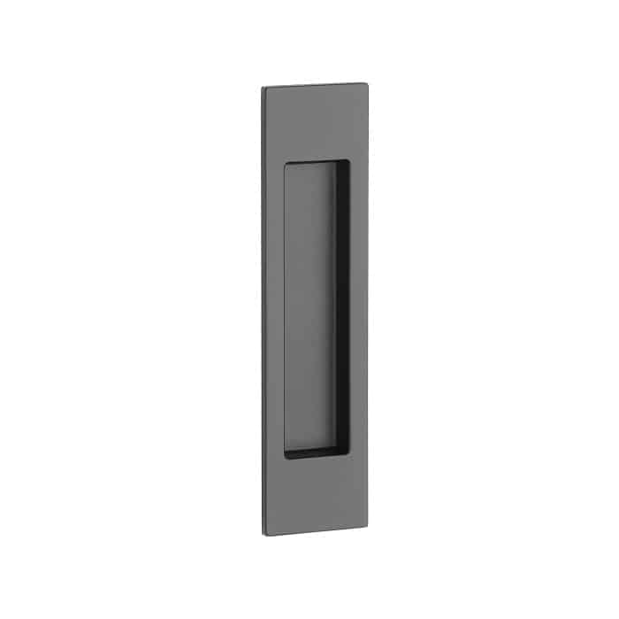 Schuifdeurkom 7039 rechthoekig - mat zwart 152x39mm