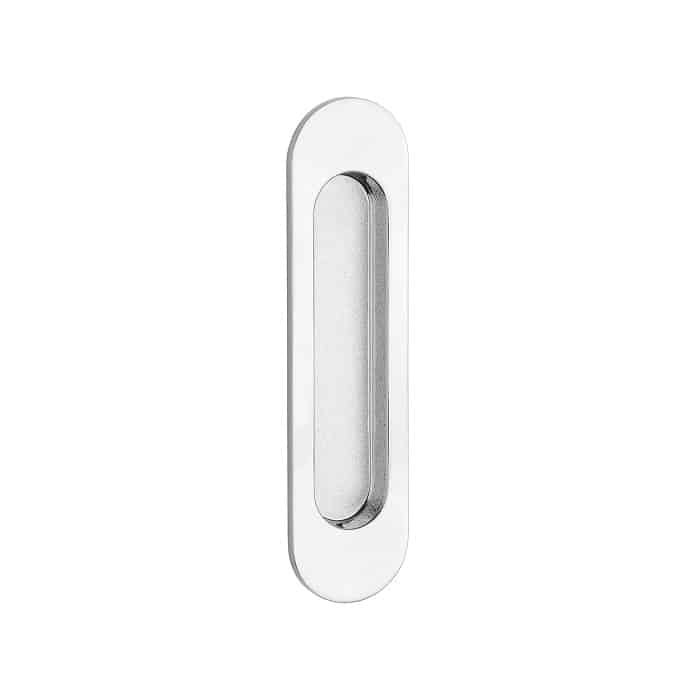 Schuifdeurkom 7040 ovaal - gepolijst Chroom 152x39mm