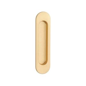 Schuifdeurkom 7040 ovaal - mat goud 152x39mm