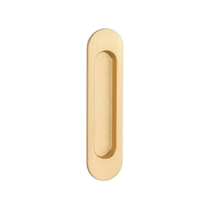Schuifdeurkom 7040 ovaal - mat goud 152x39mm