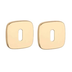 APRILE sleutelrozetten 52x52x7mm afgerond - goud gepolijst