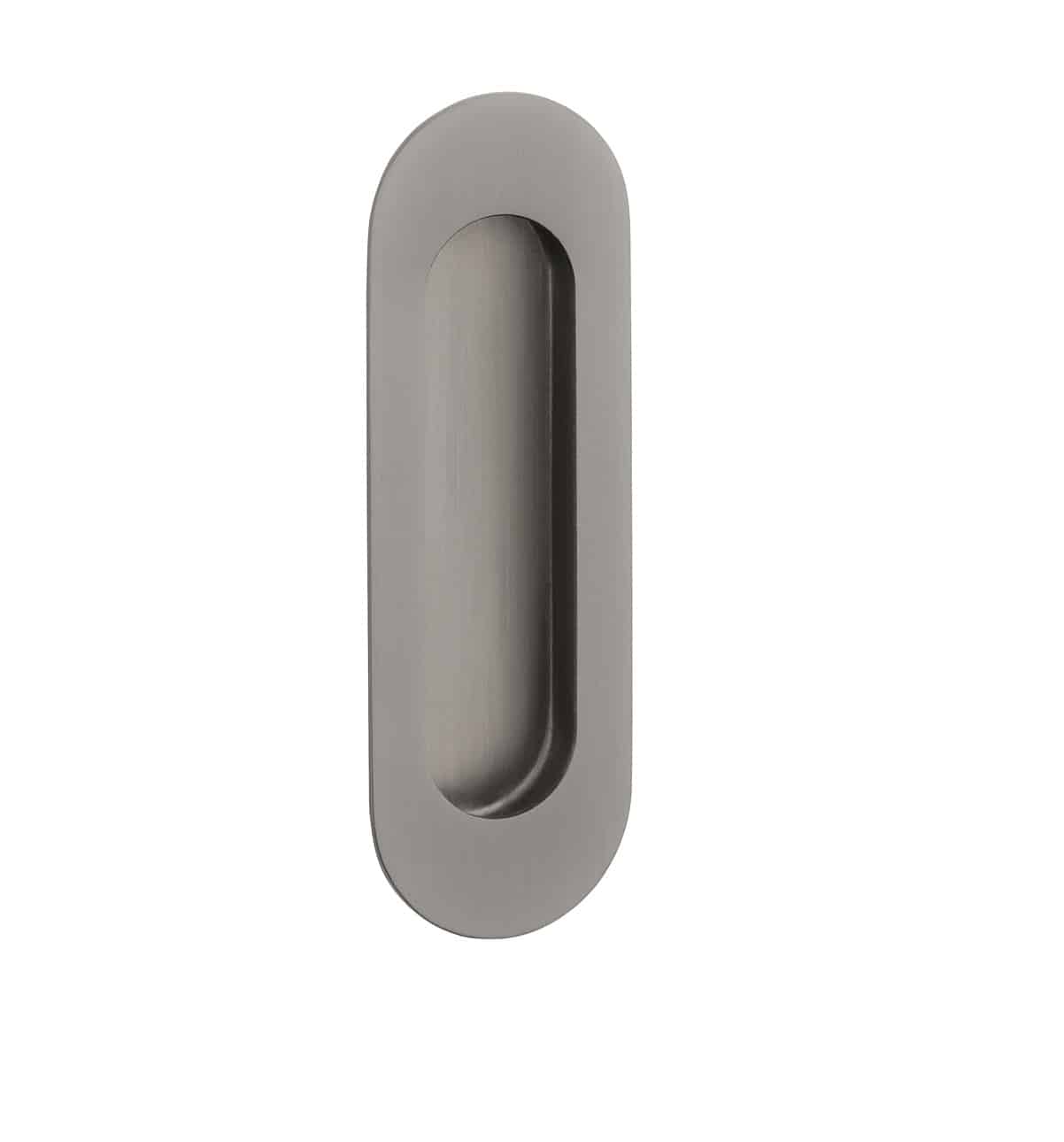Schuifdeurkom 1717 - ovaal 120x40mm - basalt PVD