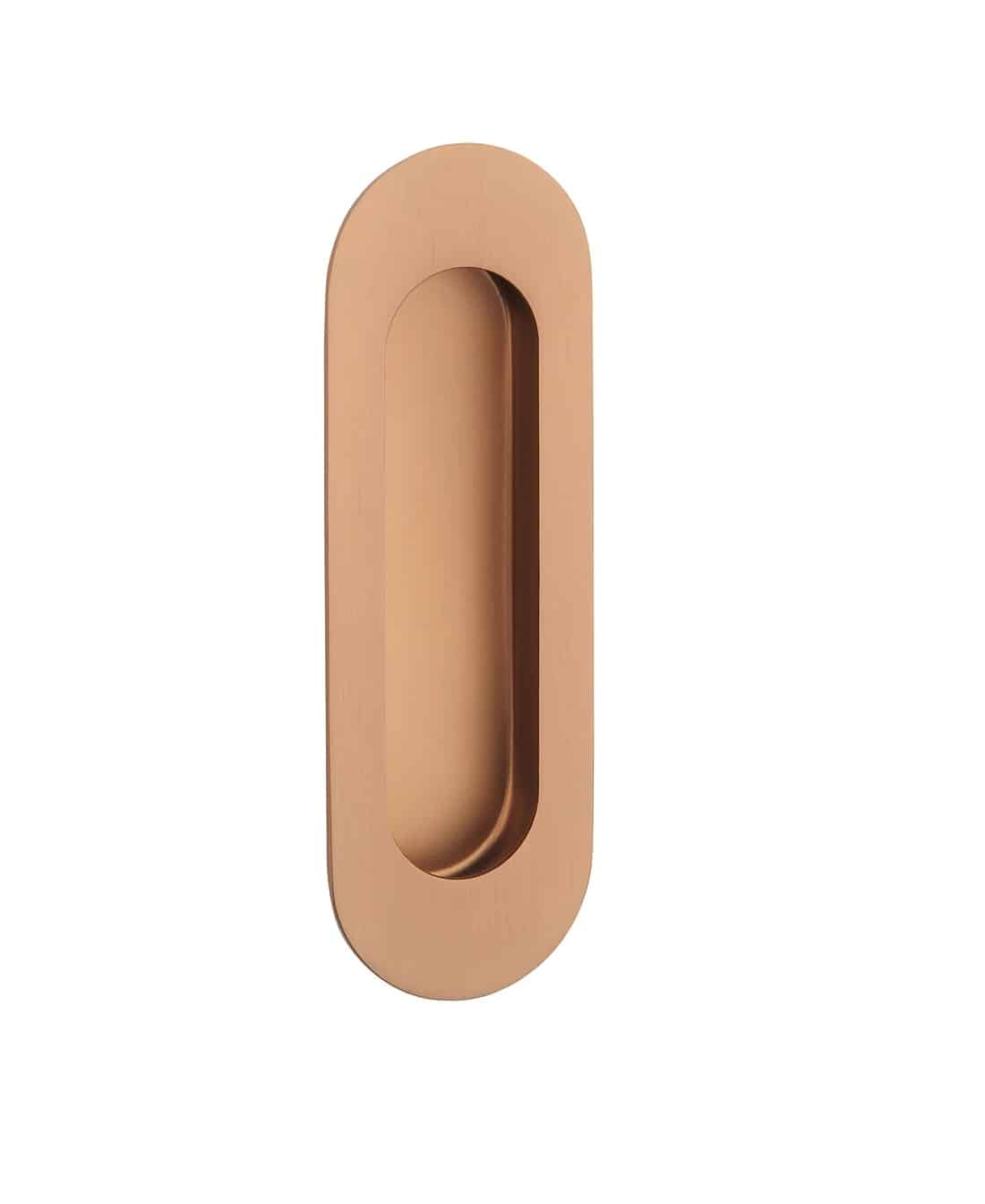 Schuifdeurkom 1717 - ovaal 120x40mm - koper PVD