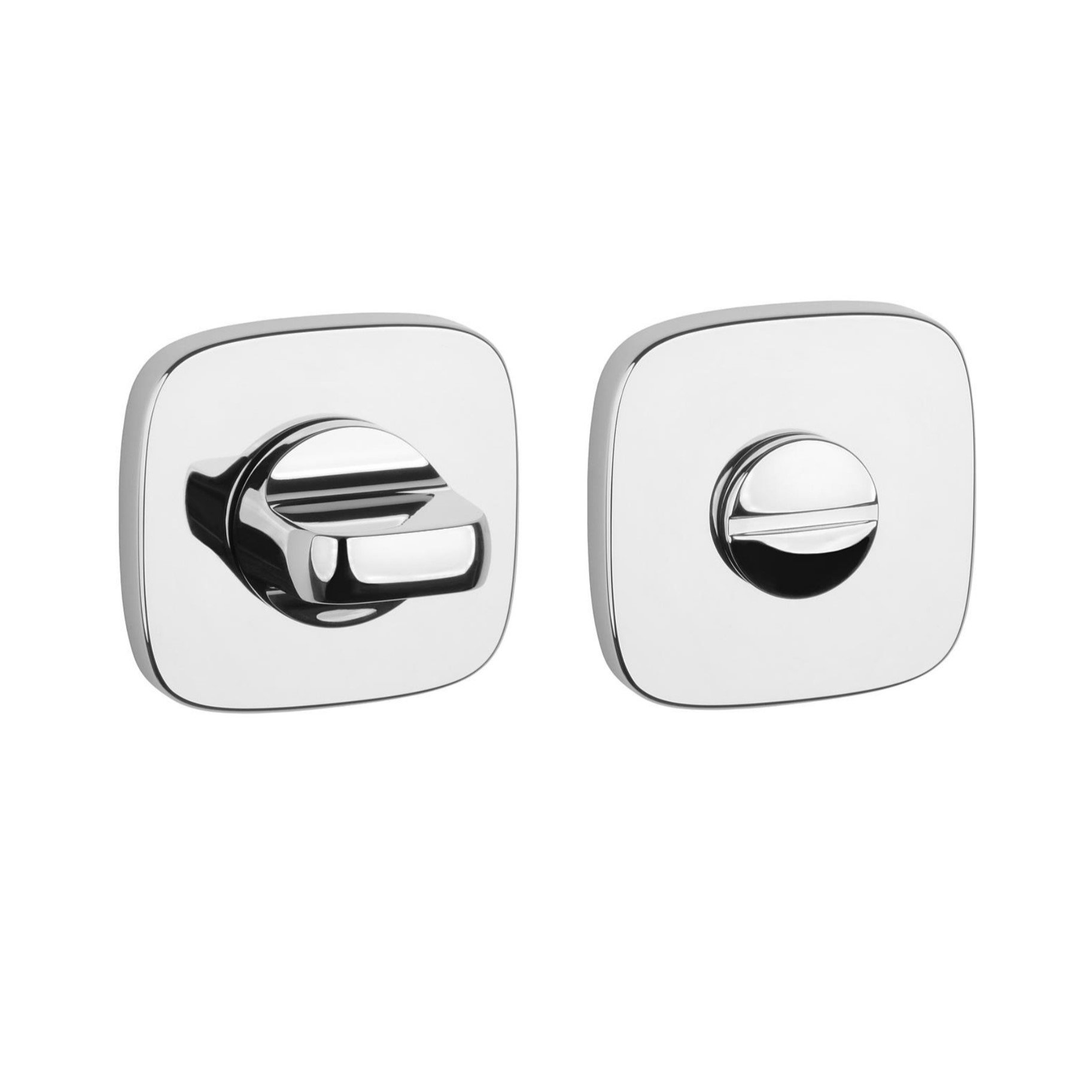 APRILE WC garnituur 52x52x7mm afgerond-Chroom gepolijst
