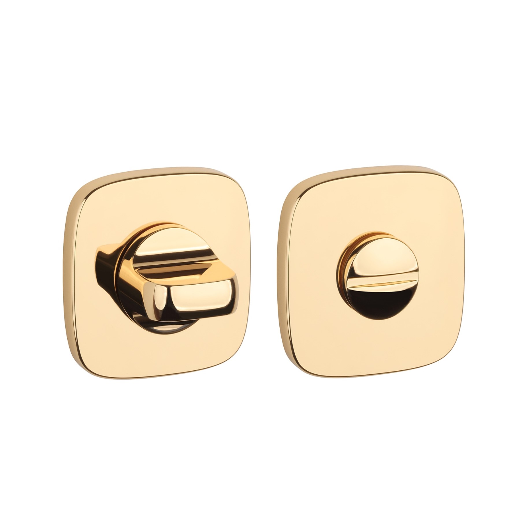 APRILE WC garnituur 52x52x7mm afgerond - goud gepolijst