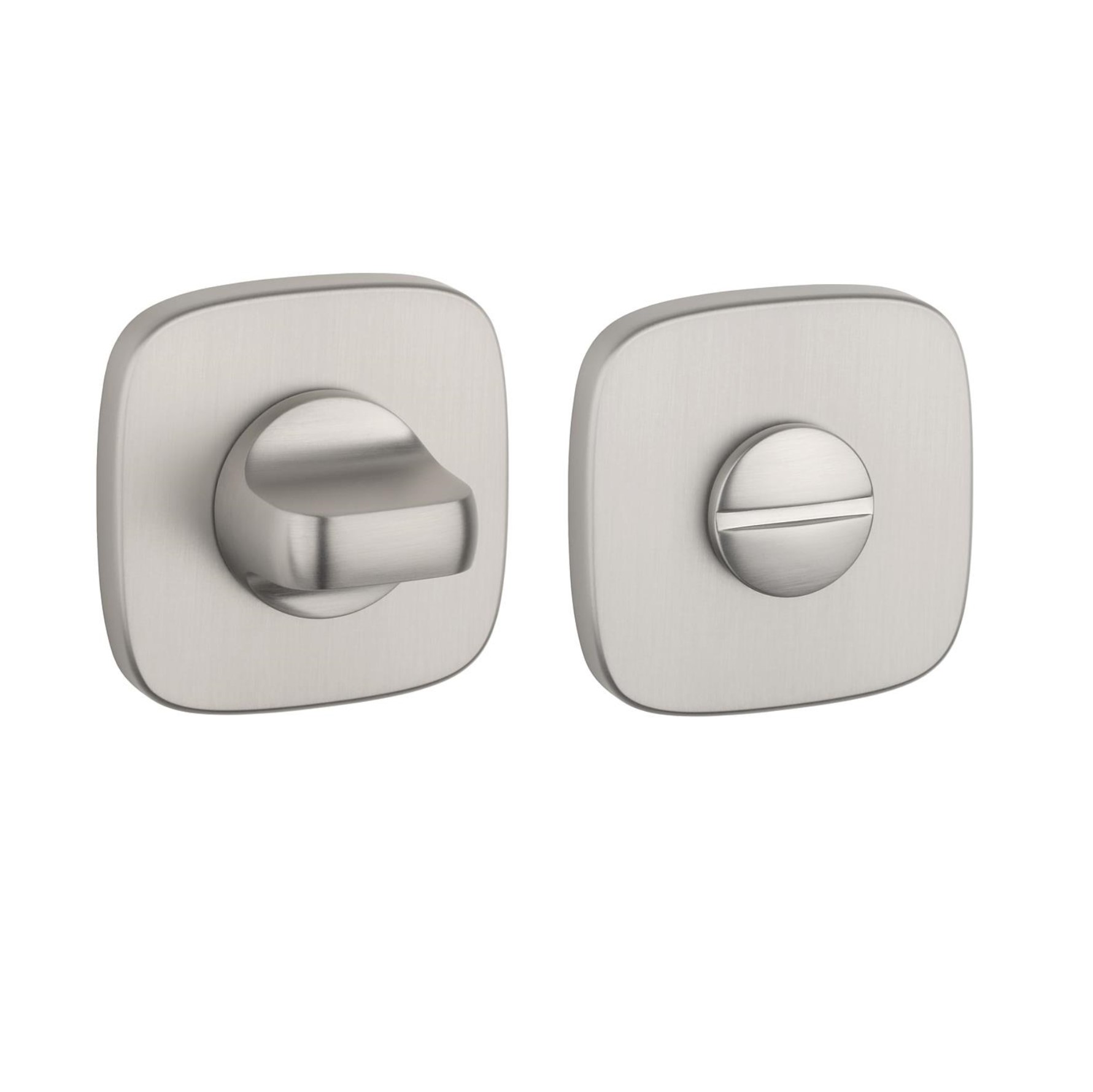 APRILE WC garnituur 52x52x7mm afgerond - nikkel