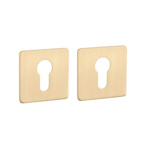 Cilinderplaatjes KVADRAT 1711 ultra dun 3mm - Mat goud