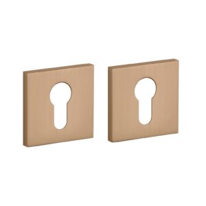 Stile cilinderrozetten 53x53x7mm - licht bruin