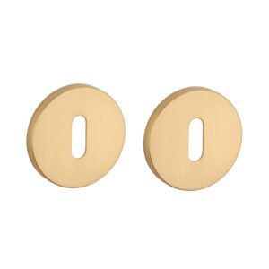 Stile sleutelrozetten Ø53x7mm - mat goud