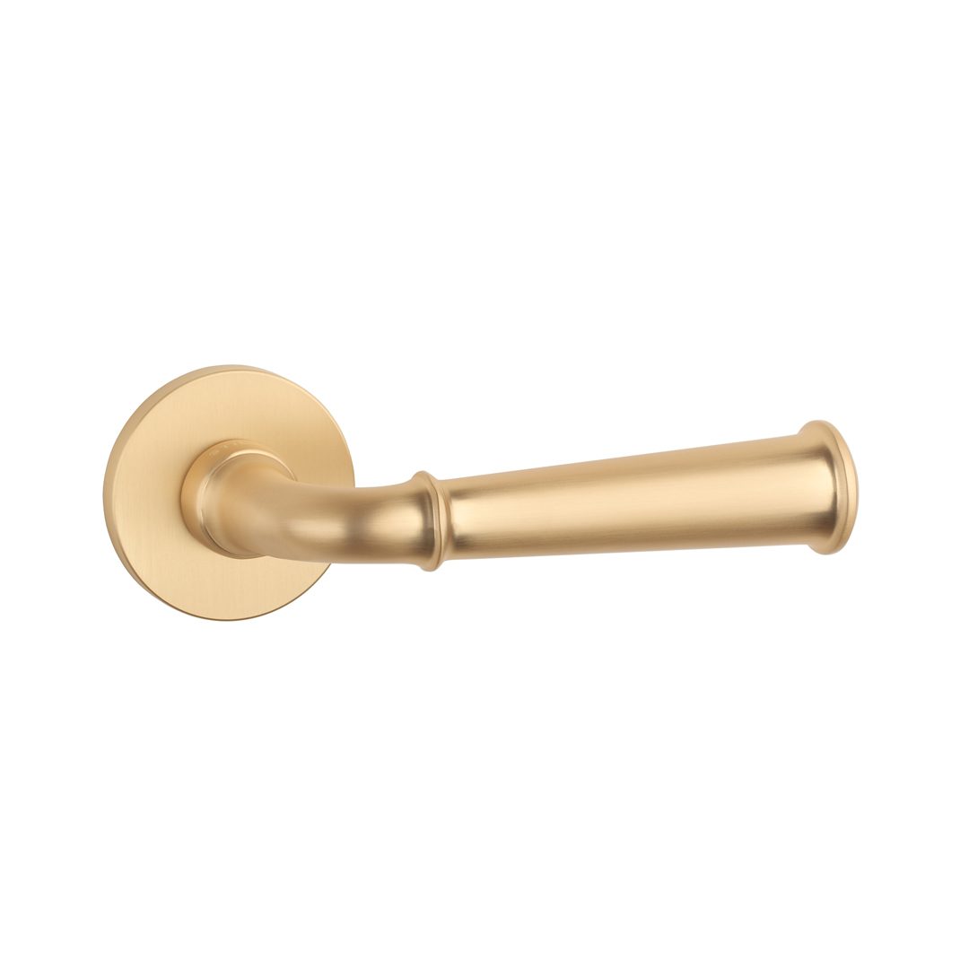 Deurklink Stile Ibra Rosette mat goud