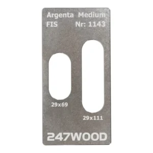 Inlegplaat medium voor verdekte scharnieren 111x29 mm